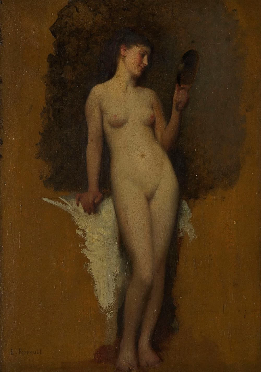 Donna nuda allo specchio
